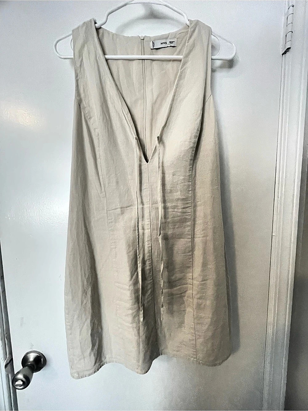 MNG Cream Mini Dress Size Medium Like New